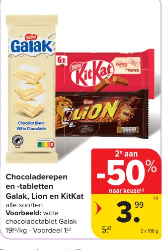 Promotie: Chocoladerepen en -tabletten