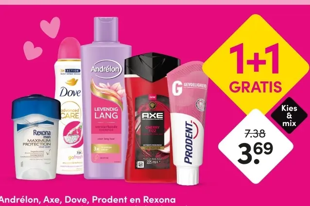 Aanbieding: Andrélon, Axe, Dove, Prodent en Rexona