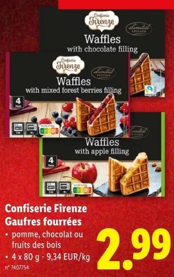 Offre: Gaufres fourrées