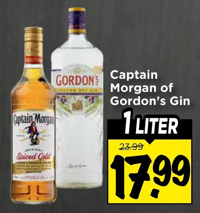 Aanbieding: Captain Morgan or Gordon's Gin
