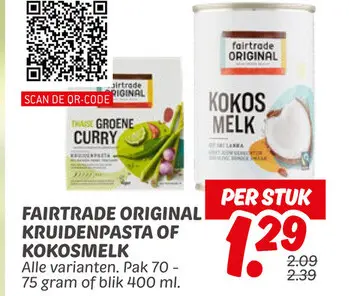 Aanbieding: Kruidenpasta of kokosmelk