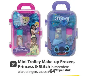 Aanbieding: Mini Trolley Make-up Frozen, Princess & Stitc