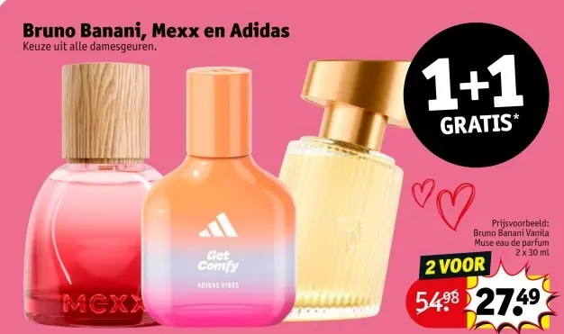 Aanbieding: Bruno Banani, Mexx en Adidas