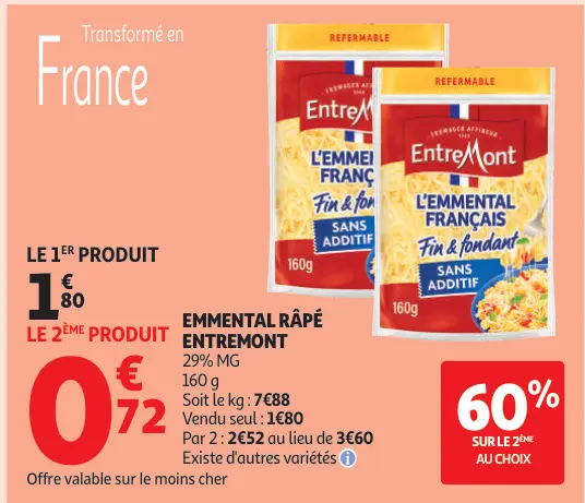 Offre: Emmental râpé