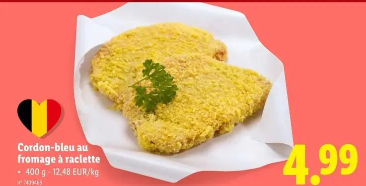 Offre: Cordon-bleu au fromage à raclette