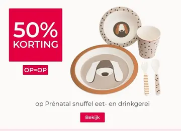 Aanbieding: Prénatal snuffel eet- en drinkgerei