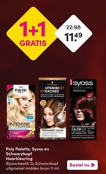 Aanbieding: Poly Palette, Syoss en Schwarzkopf Haarkleuring