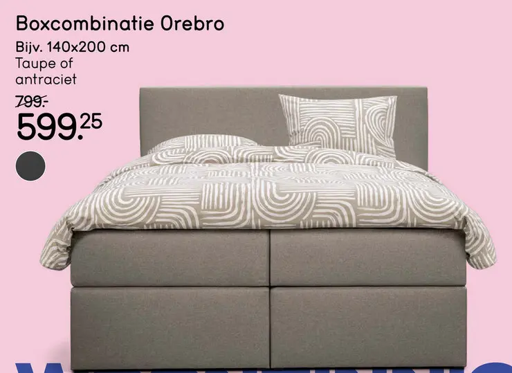 Aanbieding: Boxcombinatie Orebro 140x200 cm
