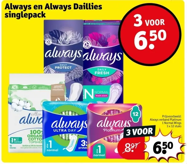 Aanbieding: Always en Always Daillies singlepack