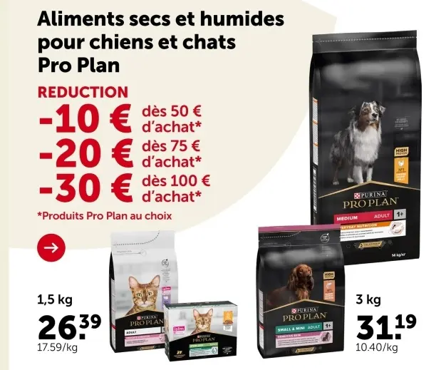 Offre: Aliments secs et humides pour chiens et chats