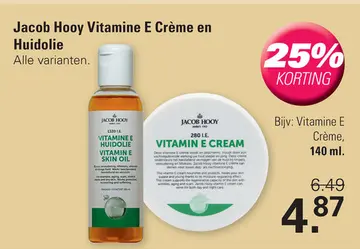 Aanbieding: Jacob Hooy Vitamine E Crème