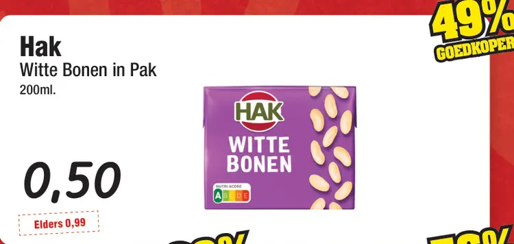 Aanbieding: Witte Bonen in Pak