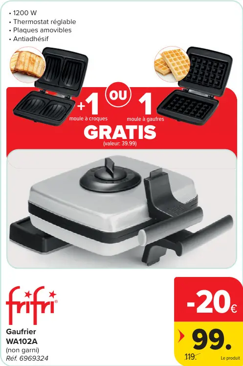 Offre: Gaufrier WA102A