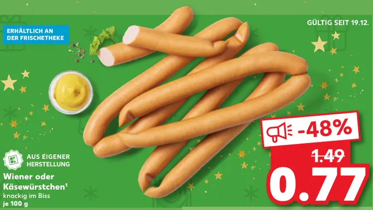 Aanbieding: Wiener oder Käsewürstchen