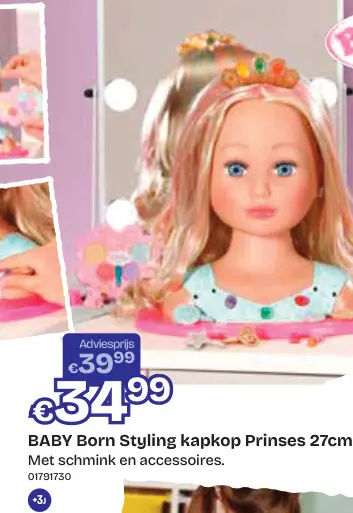 Aanbieding: Styling kapkop Prinses 27cm