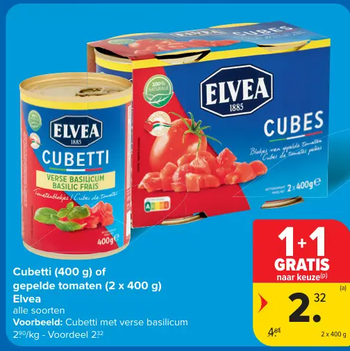 Promotie: Cubetti of gepelde tomaten
