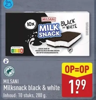 Aanbieding: Milksnack black & white