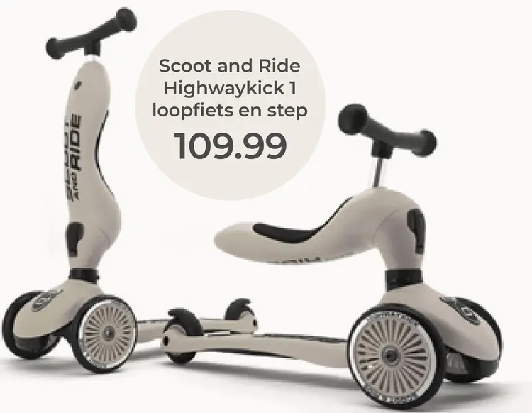Aanbieding: Scoot and Ride Highwaykick 1 loopfiets en step