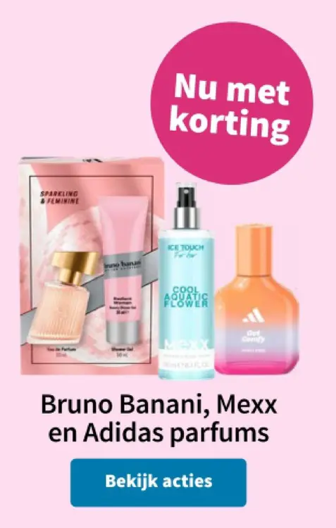 Promotie: Bruno Banani, Mexx en Adidas parfums