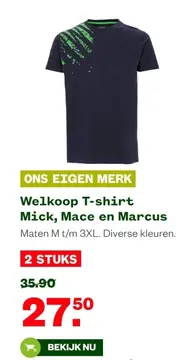 Aanbieding: Welkoop T-shirt Mick, Mace en Marcus
