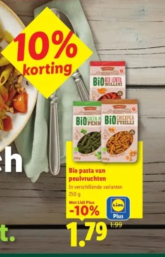 Aanbieding: Bio pasta van peulvruchten