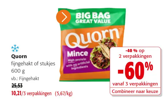 Promotie: fijngehakt of stukjes