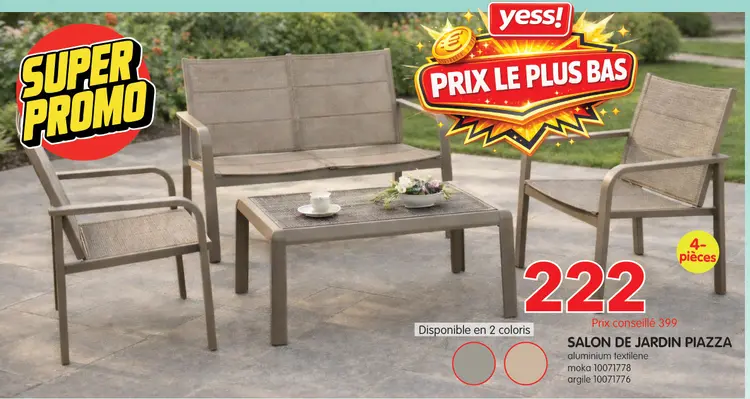 Offre: Salon de jardin piazza
