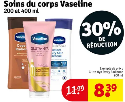 Offre: Soins du corps Vaseline