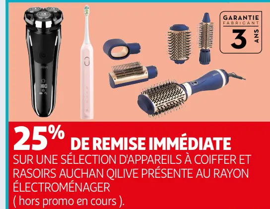 Promotie: Appareils à coiffer et rasoirs