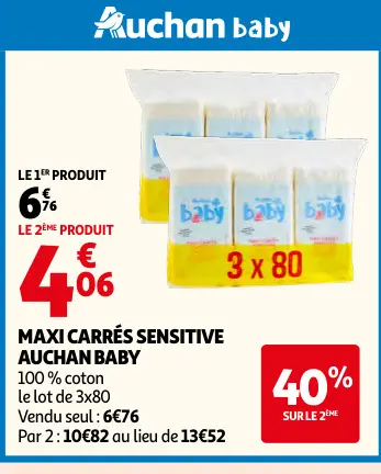 Offre: Maxi carrés sensitive