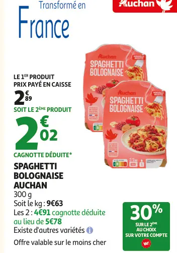 Promotie: Spaghetti bolognaise