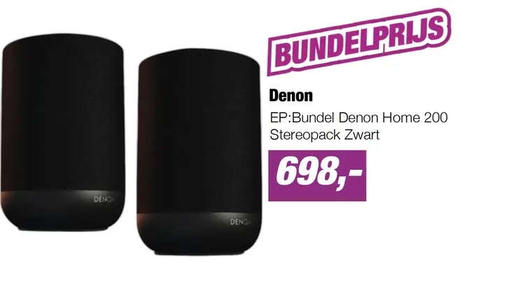 Aanbieding: EP:Bundel Denon Home 200 Stereopack Zwart