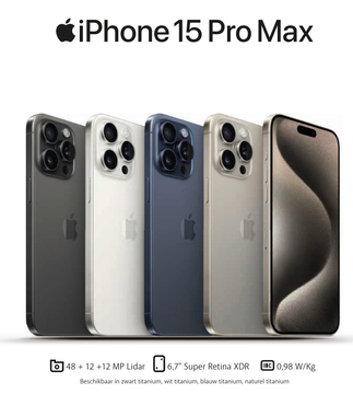 Aanbieding: Apple iPhone 15 Pro Max 256 GB