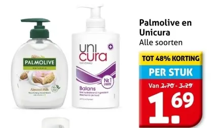 Aanbieding: Palmolive en Unicura