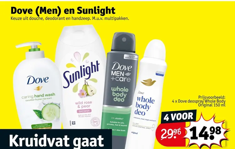 Promotie: Dove (Men) en Sunlight