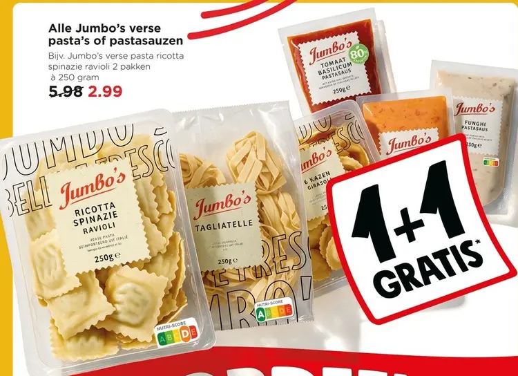 Aanbieding: Verse pasta's of pastasauzen