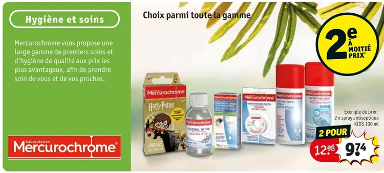 Offre: Toute la gamme Mercurochrome