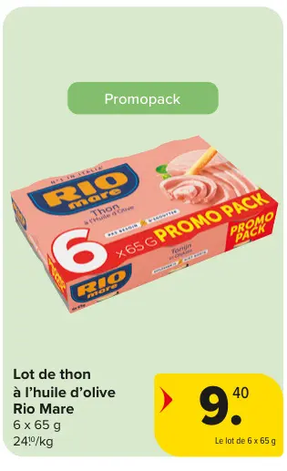 Offre: Lot de thon à l'huile d'olive