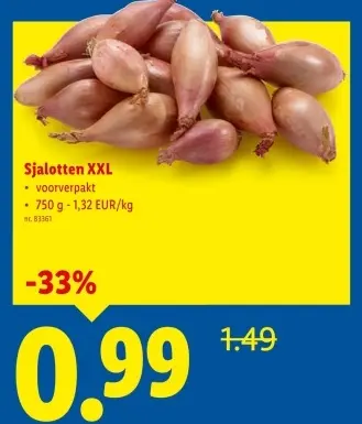 Promotie: Sjalotten XXL