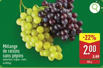 Offre: Mélange de raisins sans pépins
