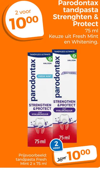 Aanbieding: Parodontax tandpasta Strenghten & Protect