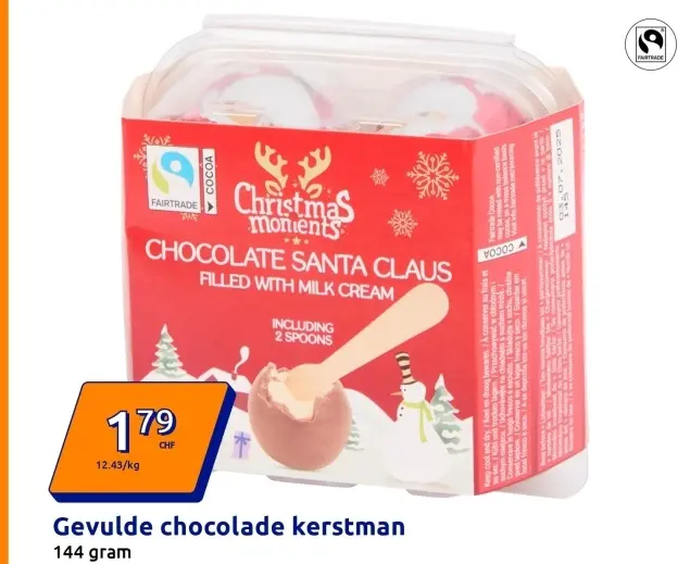 Aanbieding: Gevulde chocolade kerstman