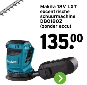 Aanbieding: 18V LXT excentrische schuurmachine DB0180Z (zonder accu)