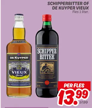 Aanbieding: Schipperbitter of De Kuyper vieux