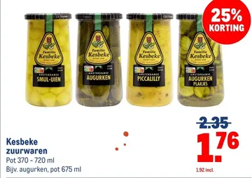 Aanbieding: Kesbeke zuurwaren