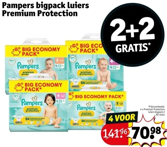 Promotie: Pampers bigpack luiers Premium Protection
