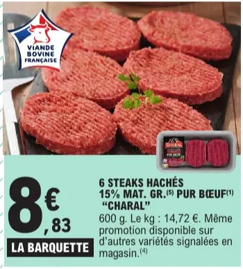 Promotie: 6 steaks hachés