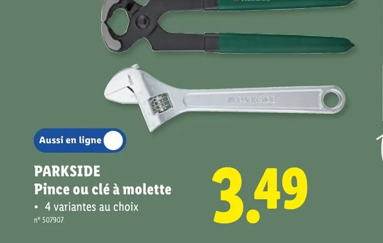 Offre: Pince ou clé à molette