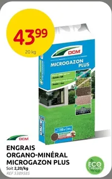 Offre: Engrais organo-minéral microgazon plus