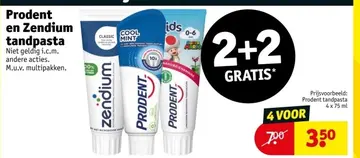 Aanbieding: Prodent en Zendium tandpasta